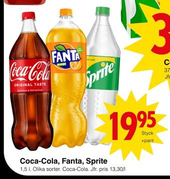 Matöppet Coca-cola, fanta, sprite erbjuda