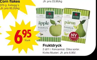 Matöppet Fruktdryck erbjuda