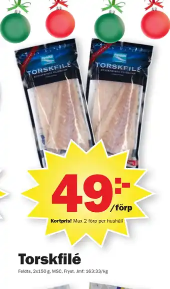 Pekås Torskfilé erbjuda