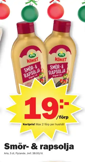 Pekås Smör- & rapsolja erbjuda
