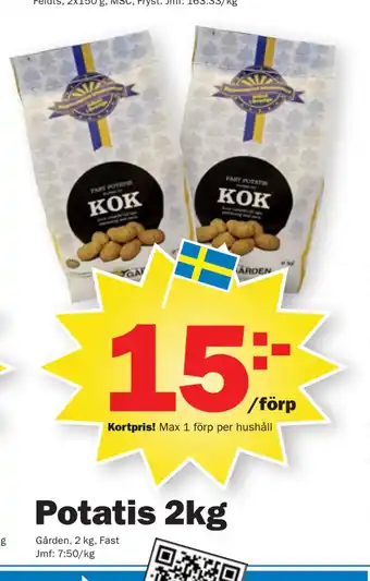Pekås Potatis 2kg erbjuda