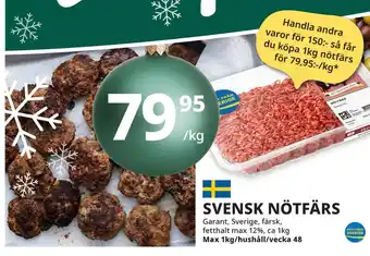 Tempo Svensk nötfärs erbjuda