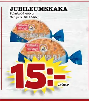 Supergrossen Jubileumskaka erbjuda