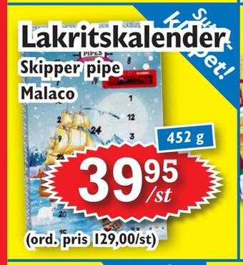 T-jarlen Lakritskalender erbjuda