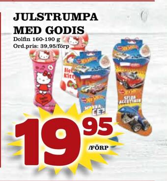 Supergrossen Julstrumpa med godis erbjuda