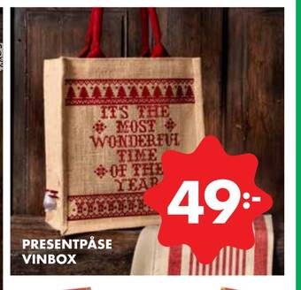 ÖoB Presentpåse vinbox erbjuda