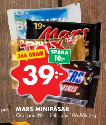 ÖoB Mars minipåsar erbjuda