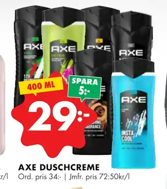 ÖoB Axe duschcreme erbjuda