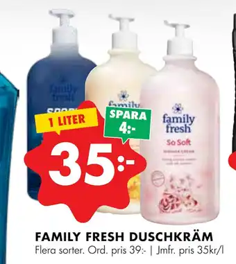 ÖoB Family fresh duschkräm erbjuda