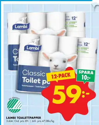 ÖoB Lambi toalettpapper erbjuda
