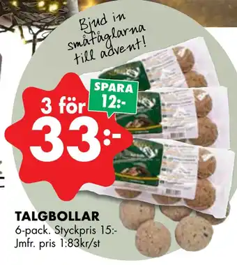 ÖoB Talgbollar erbjuda