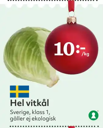 Hemköp Hel vitkål erbjuda