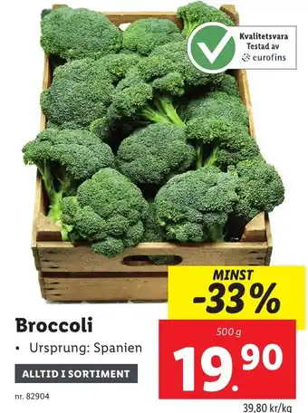 Lidl Broccoli erbjuda