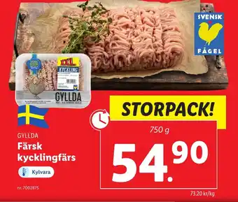 Lidl GYLLDA Färsk kycklingfärs erbjuda