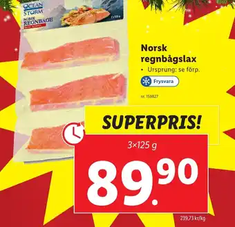 Lidl Norsk regnbågslax erbjuda