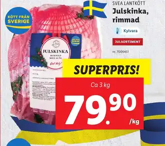 Lidl SVEA LANTKÖTT Julskinka, rimmad erbjuda