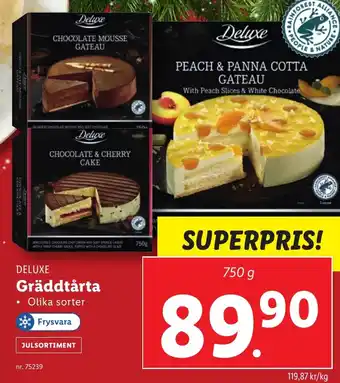 Lidl DELUXE Gräddtårta erbjuda