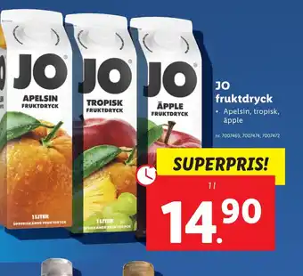 Lidl JO fruktdryck erbjuda