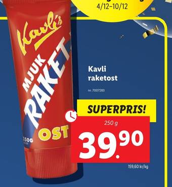 Lidl Kavli raketost erbjuda