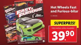 Lidl Hot Wheels Fast and Furious-bilar erbjuda