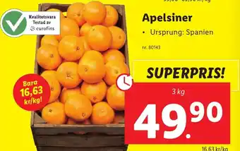 Lidl Apelsiner erbjuda