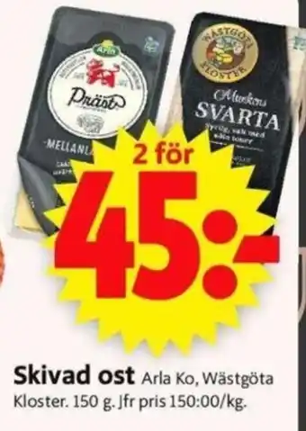 ICA Supermarket Skivad ost Arla erbjuda