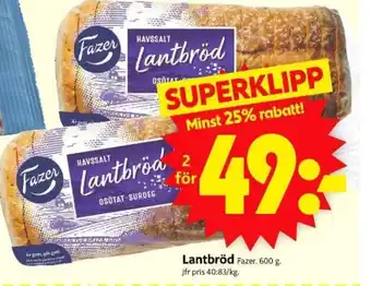 ICA Supermarket Lantbröd Fazer erbjuda