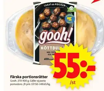 ICA Supermarket Färska portionsrätter Gooh erbjuda