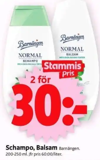 ICA Supermarket Schampo, Balsam Barnängen erbjuda