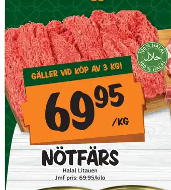 Bazaar Food market Nötfärs erbjuda