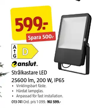 Jula Strålkastare led 25600 lm, 200 w, ip65 erbjuda