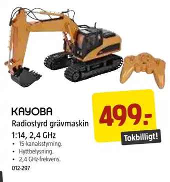 Radiostyrd grävmaskin 1,14, 2,4 ghz