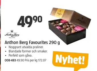 Jula Anthon berg favourites 290 g erbjuda