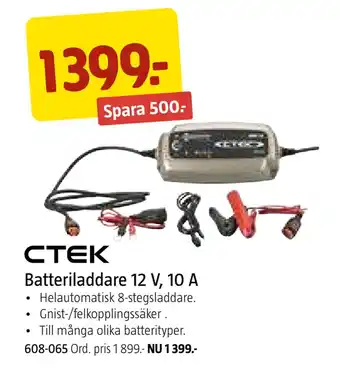 Jula Batteriladdare 12 v, 10 a erbjuda