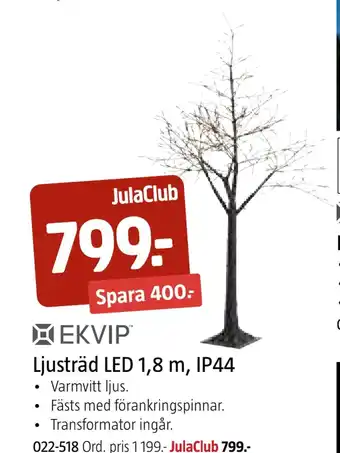 Jula Ljusträd led 1,8 m, ip44 erbjuda