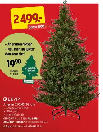 Jula Julgran 270xø165 cm erbjuda