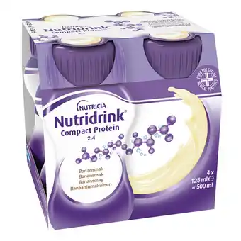 Apotek Hjärtat Nutridrink compact protein banansmak 4x125ml erbjuda