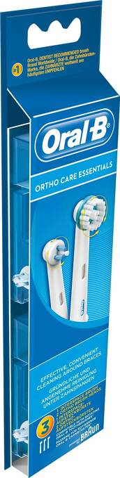 Apotek Hjärtat Oral-b ortho care essentials borsthuvud refill 3-pack erbjuda