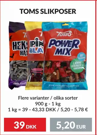 Nielsen Discount Toms slikposer erbjuda