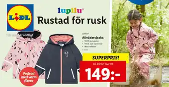 Lidl Lupilu Allvädersjacka erbjuda