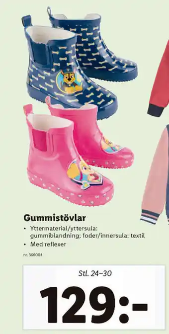 Lidl Gummistövlar Stl. 24-30 erbjuda