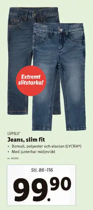 Lidl Lupilu Jeans, slim fit erbjuda