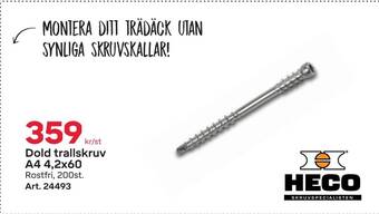 Byggmax Dold trallskruv a4 4,2x60 erbjuda