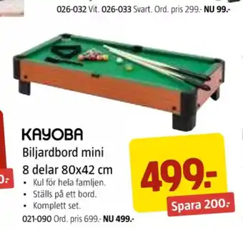 Jula Kayoba biljardspel erbjuda