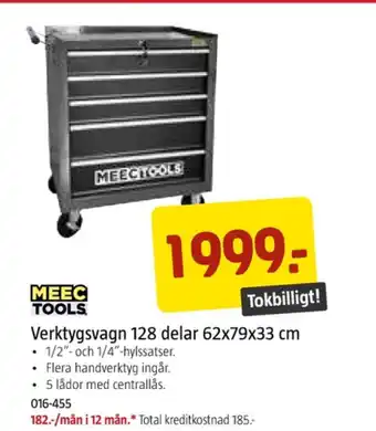 Jula Meec tools verktygsvagn erbjuda