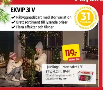 Jula Ekvip ljusslingor erbjuda