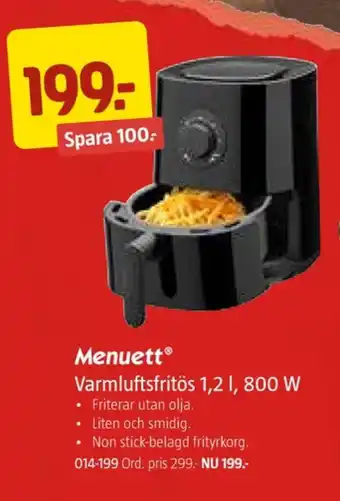 Jula Menuett fritös erbjuda