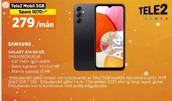 Power Samsung galaxy a14 mobiltelefon erbjuda