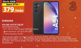 Power Samsung galaxy a54 mobiltelefon erbjuda
