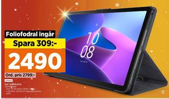 Power Lenovo surfplatta erbjuda